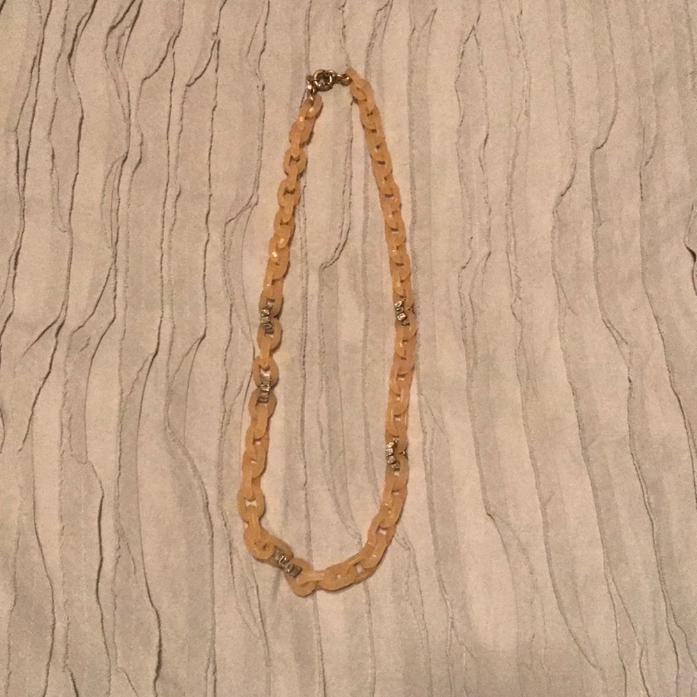 Tan Jcrew Necklace with rhinestone accents